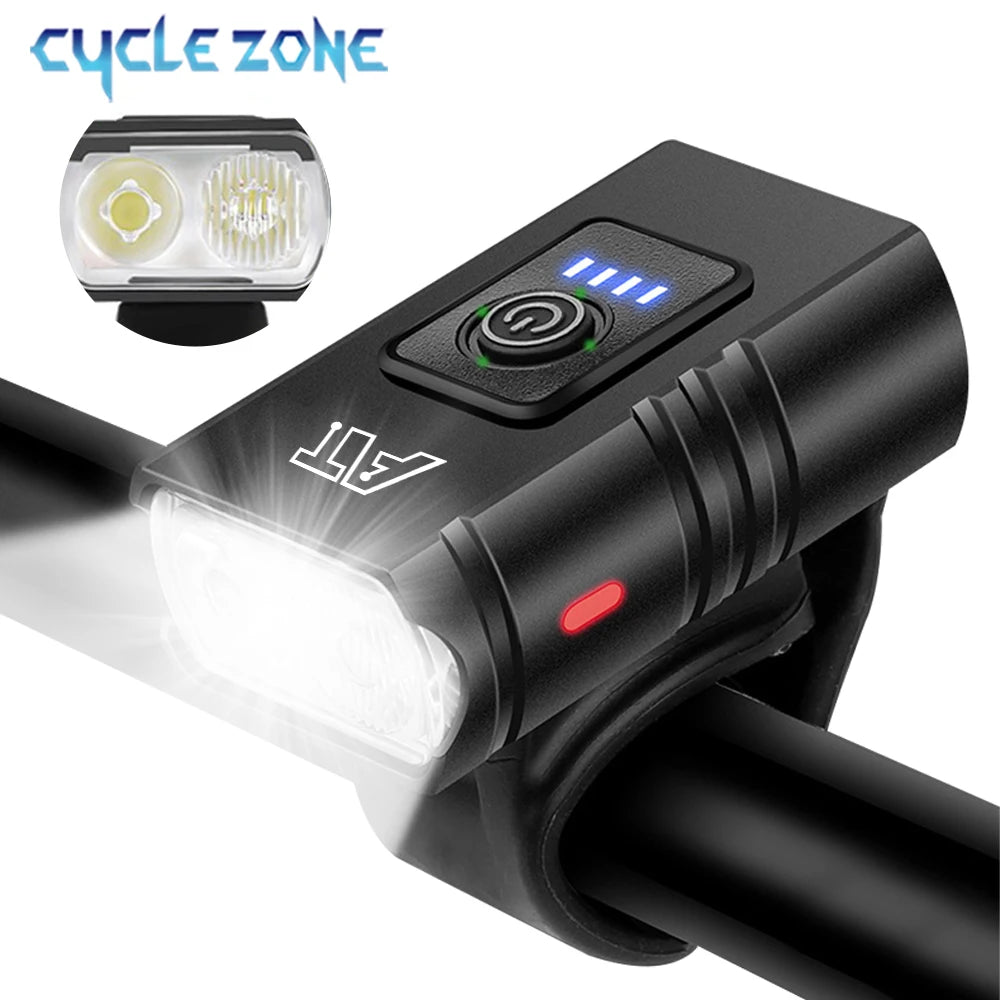 Dual T6 LED Bike Headlight – USB-C Rechargeable