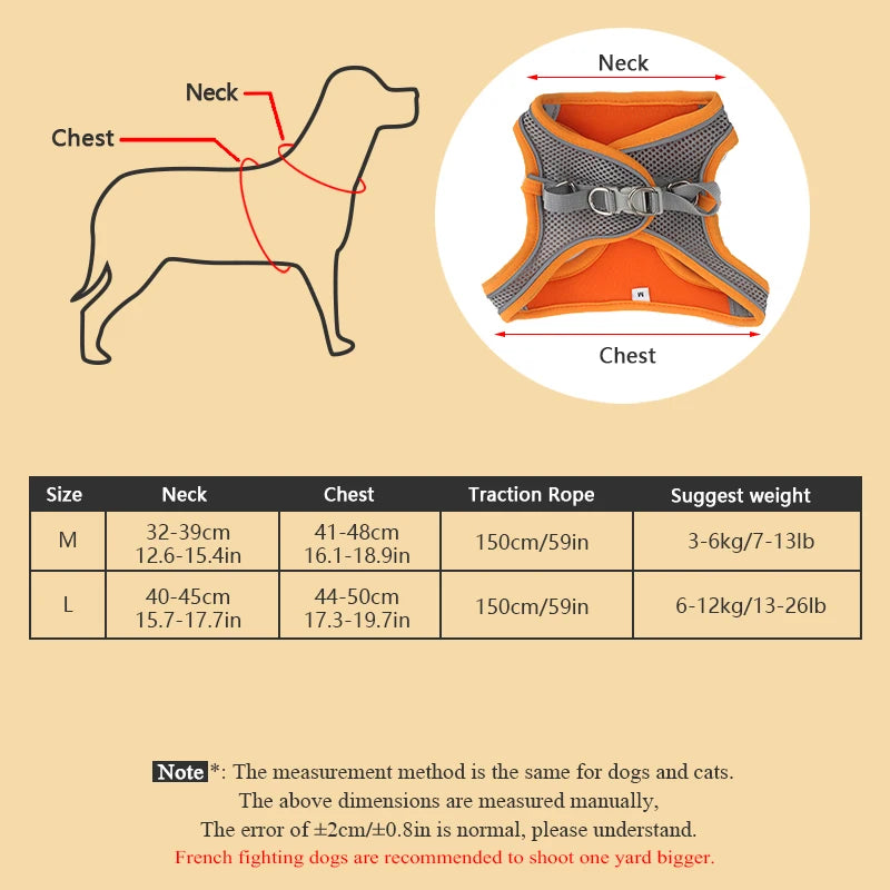 Reflective Outdoor Dog Harness Vest