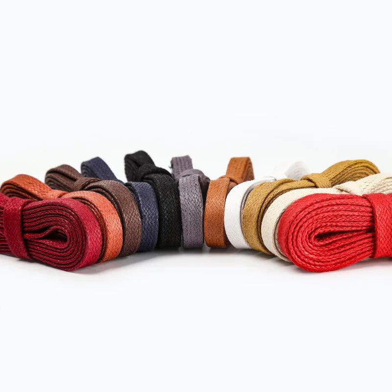 Flat Waxed Waterproof Shoelaces – Unisex