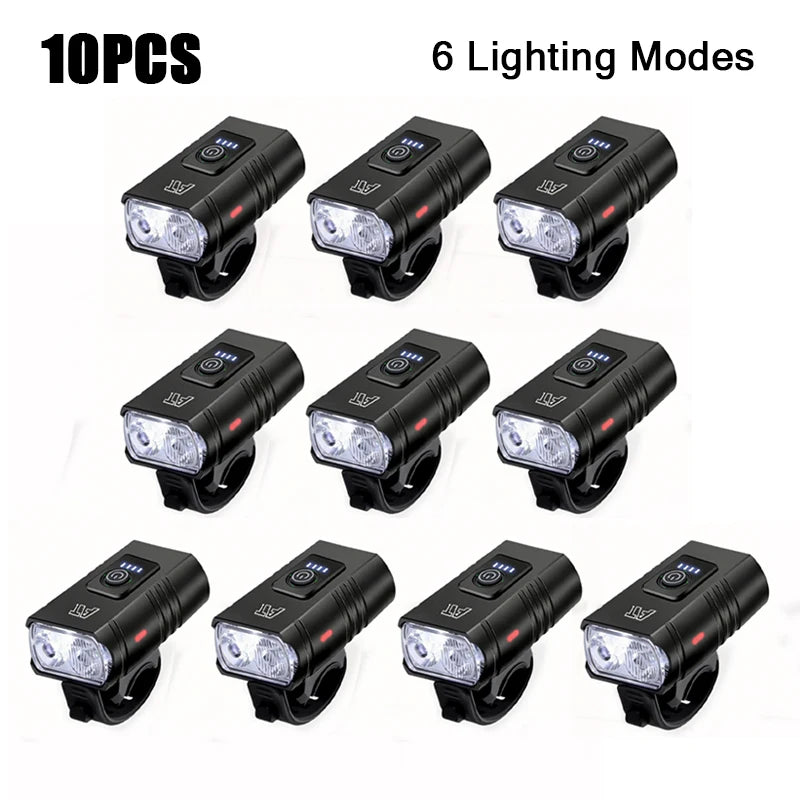 Dual T6 LED Bike Headlight – USB-C Rechargeable
